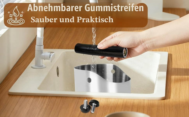 LURICO Abklopfbehälter für Siebträger, 700ml Gross Edelstahl Kaffee Knock Box, Espresso Abschlagbox