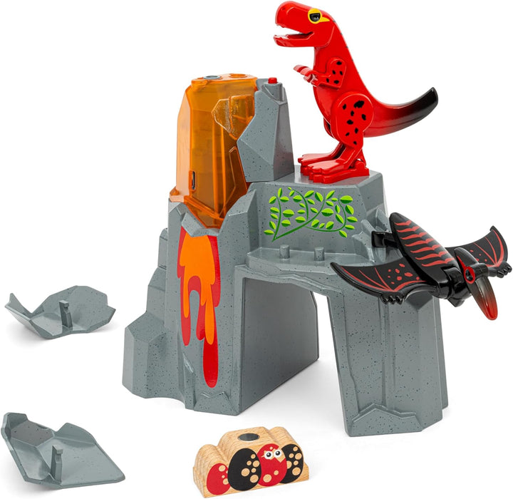 BRIO World - 36092 Dinosaurier-Vulkan mit Ausbruchsfunktion - Zugset für Kinder ab 3 Jahren