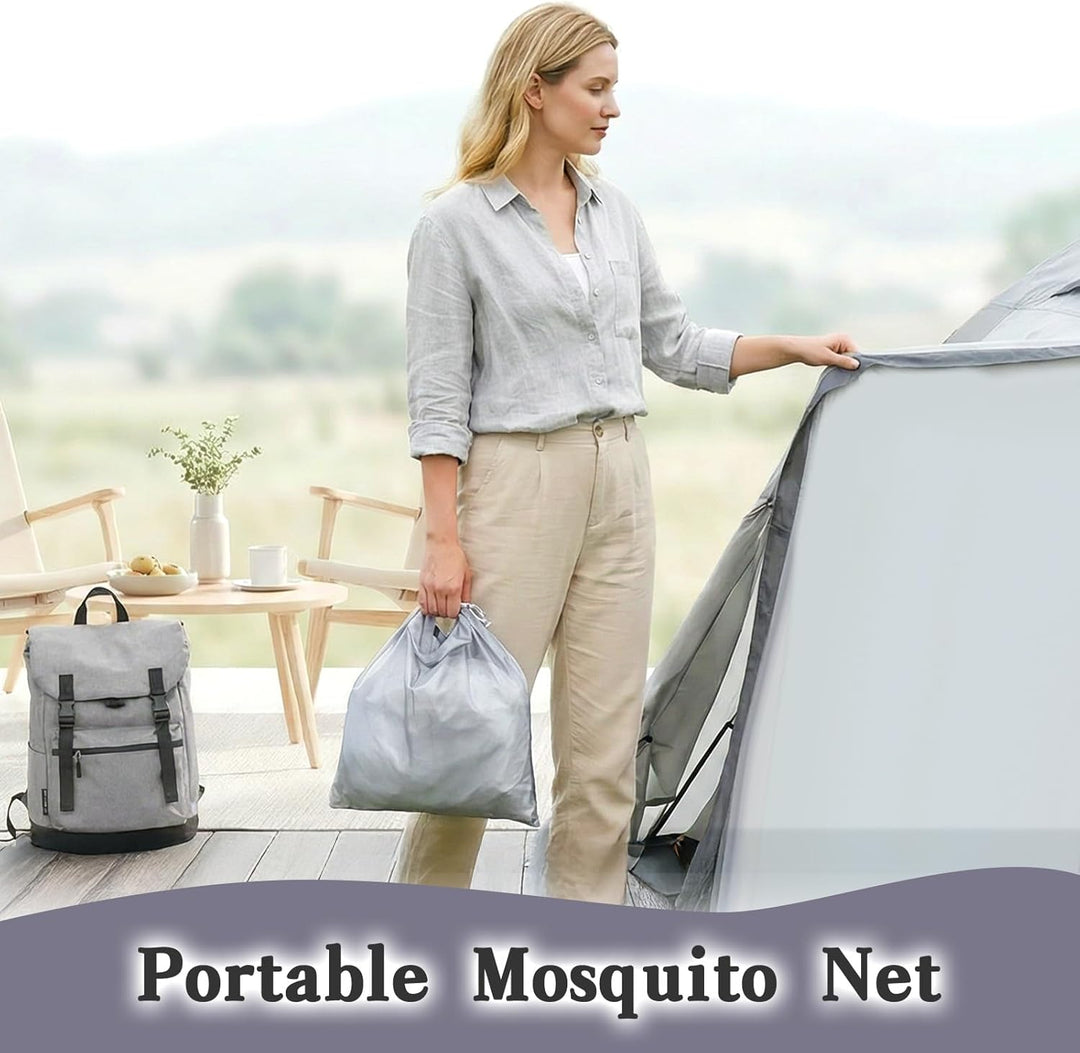 Pop Up Moskitonetz Bett 190x90x90cm Gross, Faltbares Bettzelt für Reise Camping Outdoor, Moskitonetz