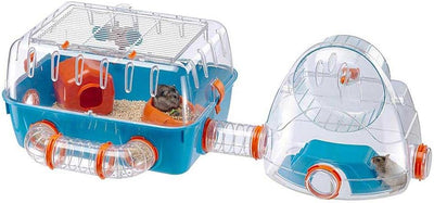 Ferplast Hamsterkäfig, COMBI 2 Nagerkäfig, Kleintierkäfig, Hamsterzubehör inklusive, 79 x 30 x h 26