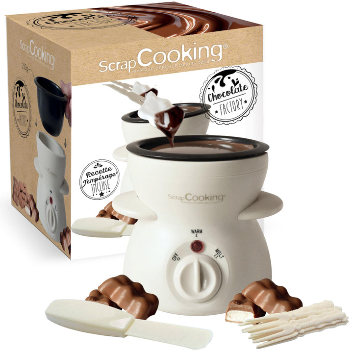 ScrapCooking - Chocolate Factory - Elektrisches Schokoladenfondue-Gerät - Für 2 bis 4 Personen - Sch