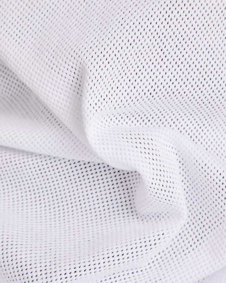 G-STAR RAW Damen Mesh Loose Poloshirt Tops XS Weiss (White D21590-c810-110), XS Weiss (White D21590-