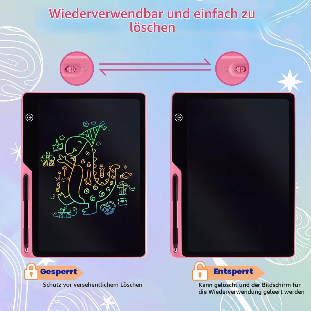 LCD-Schreibtablett für Kinder, Wiederaufladbare 16 Zoll Maltafel Zeichentafel, Vorschule Lernen Spie