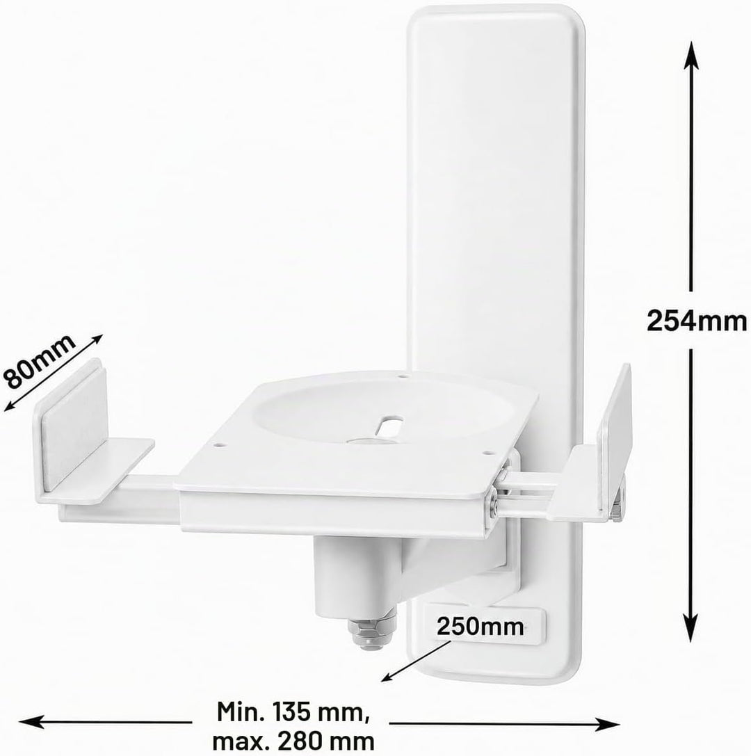 BT77 White - Paar Wandhalterungen für Lautsprecher C/Weiss