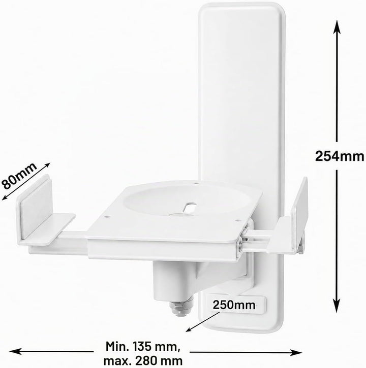 BT77 White - Paar Wandhalterungen für Lautsprecher C/Weiss