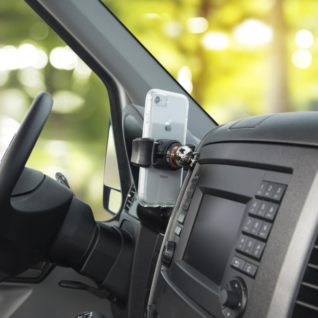 Nite Ize FreeMount Car Mount Kit, STFD-01-R8, Schwarz, Silber, Schwarz, Silber