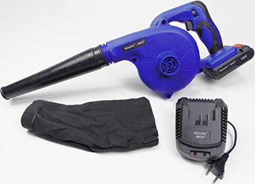 Aktobis Akku Handgebläse Staubbläser WDH-6601 inklusive 18V Li-ion Akku, Ladegerät, Düse und Staubfa