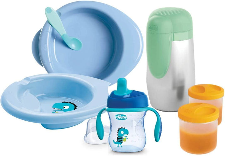 Chicco Baby Geschirr Set, Baby Geschirrset für Essen und Babynahrung, bestehend aus Tasse Training C