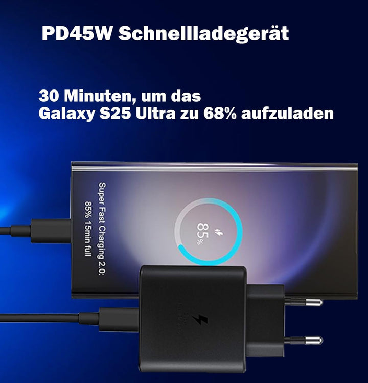 45W USB C Schnellladegerät Ladegerät mit USB Adapter2 Ports Ladeadapter für iPhone 17 16 15 14 Pro M