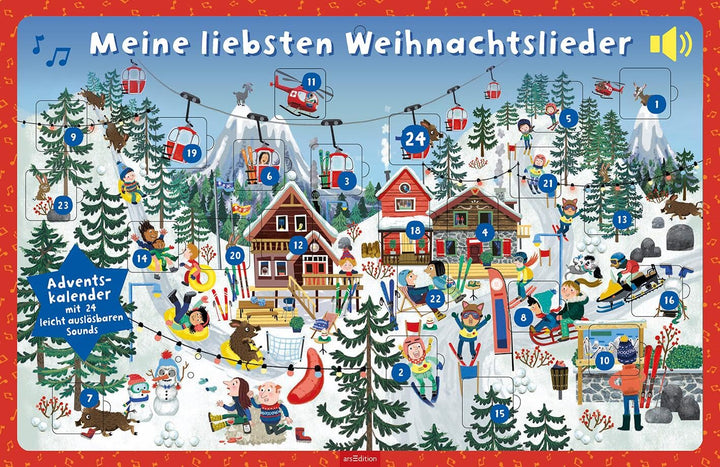 Meine liebsten Weihnachtslieder: Adventskalender mit 24 leicht auslösbaren Sounds | Sound-Adventskal