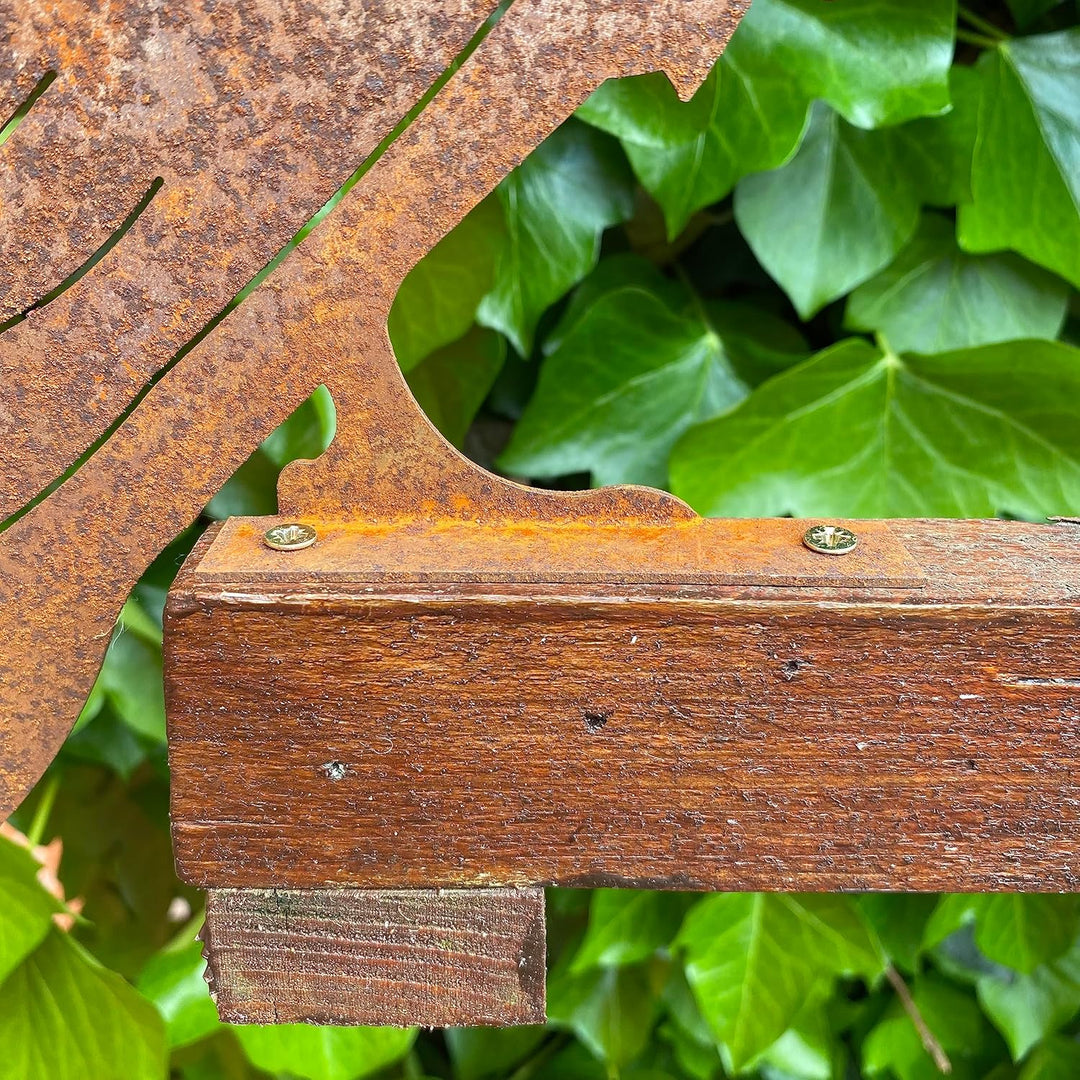 Crispe home & garden Gartenstecker Edelrost - Vogel Rabe - Höhe 34 cm, Rabe