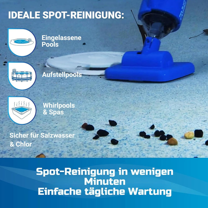 Water Tech POOL BLASTER Catfish batteriebetriebener wiederaufladbarer Staubsauger für Schwimmbad und
