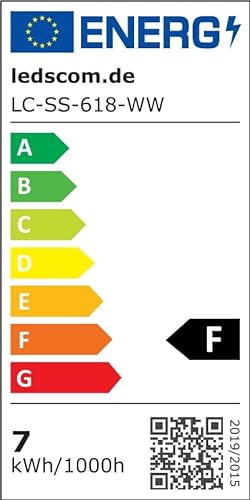 ledscom.de LED Gartenstrahler BULA mit Erdspiess für aussen, Edelstahl, GX53 Lampe 541lm 140° warm-w