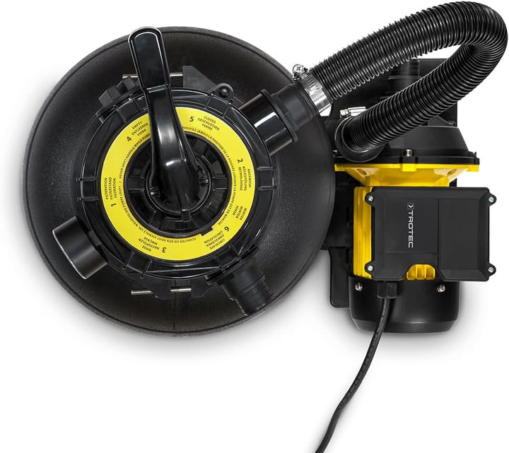 TROTEC Sandfilterpumpe TSP 7900 E – Poolpumpe mit 7-Wege-Ventil, 7900 l/h Förderleistung, 250W, für