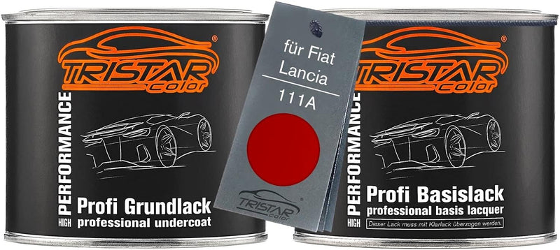 TRISTARcolor Autolack Set Dose spritzfertig für Fiat/Lancia 111A Rosso Sfrontato/Pasodoble Rot Grund