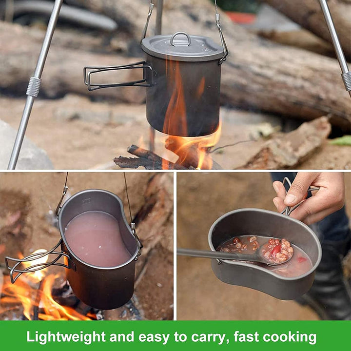 Titan Canteen Unordnung Kit Mittagessen mit faltbarem Griff Hängering tragbar für Outdoor Camping Wa