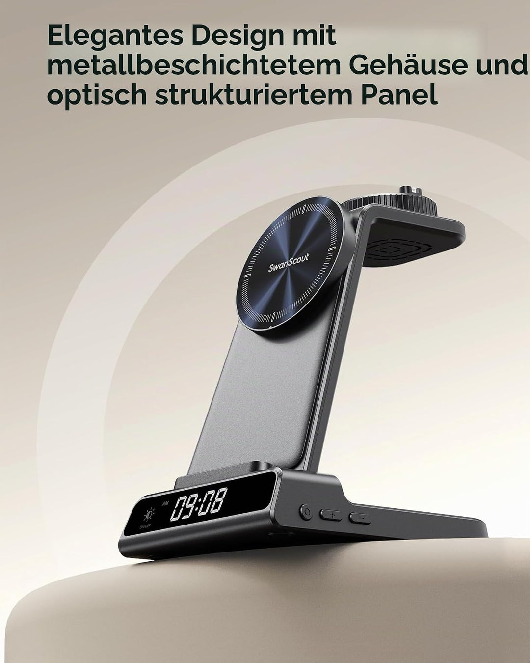 Ladestation für Garmin Watch, Magnetisch Induktive Ladestation für iPhone 17 16 15 14, 3 in 1 Wirele