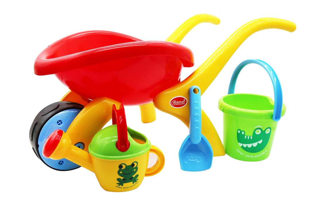 GOWI 558-74 Design Schubkarren Set Classic, 4teilig, Sandkästen und Sandspielzeug