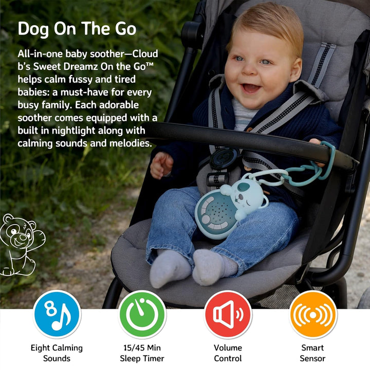 Cloud b Sweet Dreamz On The Go | Reise-Schlafhilfe mit sanftem Licht & Smart Sensor | 4 Weisses Raus