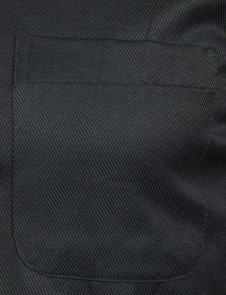 PARKLEES Herren Hemd aus massivem Twill, klassische Passform, schmale Passform, langärmelig, mit Tas