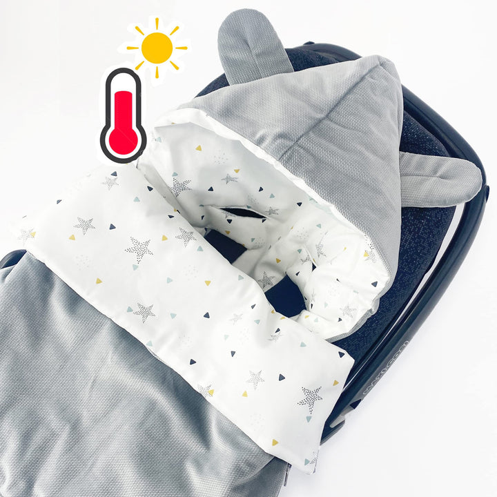 Baby Fusssack für Babyschale leicht dünn ganzjährig Übergang Frühling, Babyfusssack Übergang Frühlin