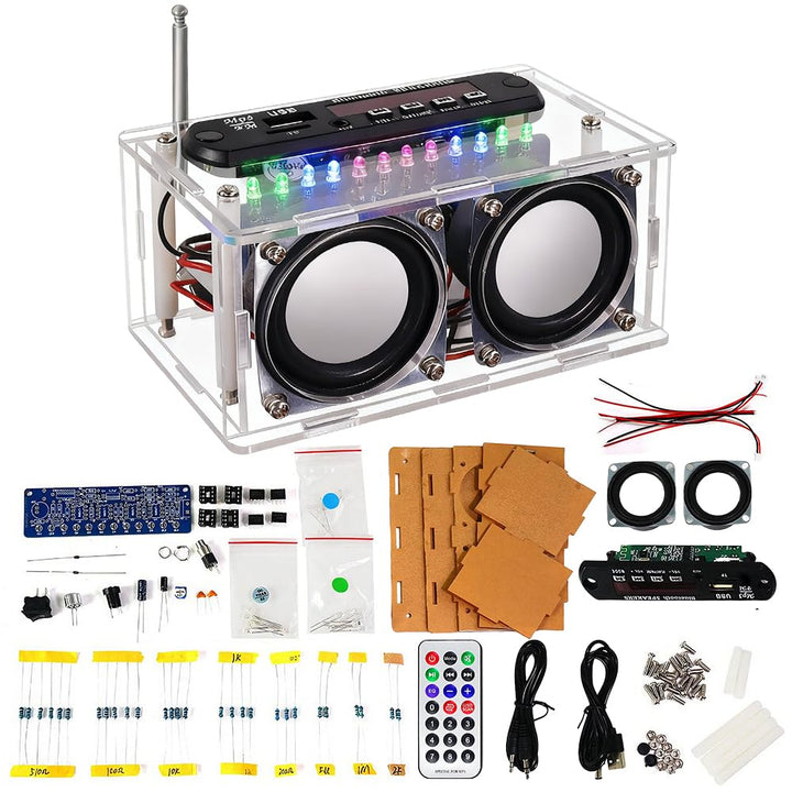DIY Elektronik Lautsprecher Löten Bausatz, Radio Bausatz mit FM Radio und Sprachaufnahme, Lautsprech