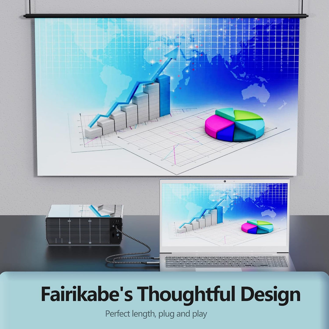 fairikabe HDMI auf USB C Kabel 4K @ 60Hz, HDMI auf USB Typ C Adapterkabel 2,0m mit USB Stromkabel, k
