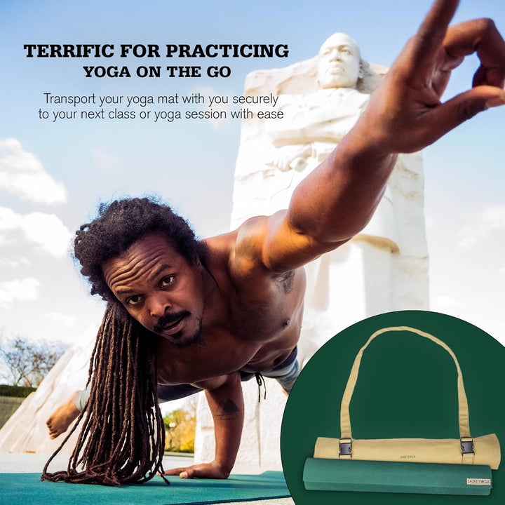 JadeYoga Parkia Matte Tragetasche, Bio-Baumwolle, Ente Yoga Matte Tragetasche, Yoga Matte Tasche mit