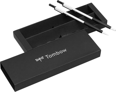 Tombow PLZ-211-3 Schreibgeräteset Zoom 707 Kugelschreiber mit Druckbleistift, weiss/schwarz, weiss/s