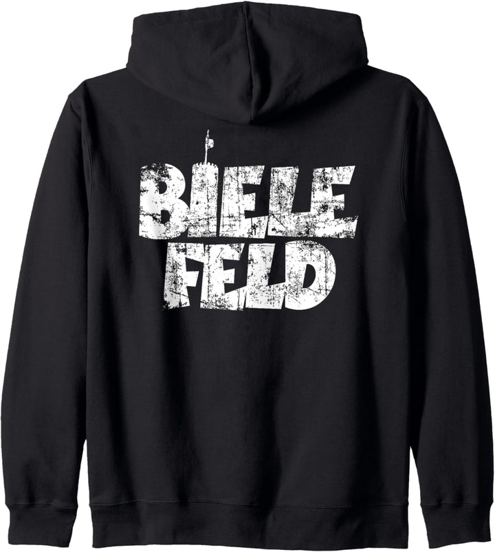 Bielefeld mit Sparrenburg (Vintage Weiss) Bielefeld Kapuzenjacke