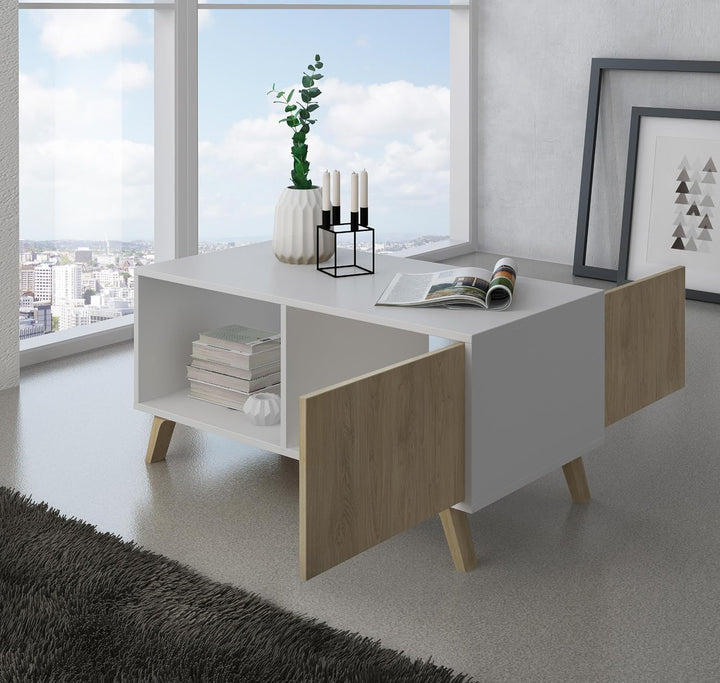 Skraut Home – Couchtisch – 45 x 92 x 50 cm – niedriger Tisch ideal für Wohnzimmer oder Esszimmer – W