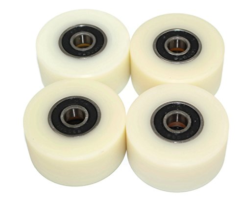 Smart Machines (50-25-10) 4 x 50 mm Durchmesser gefräste Nylon-Rollen hergestellt in der EU (25 mm b