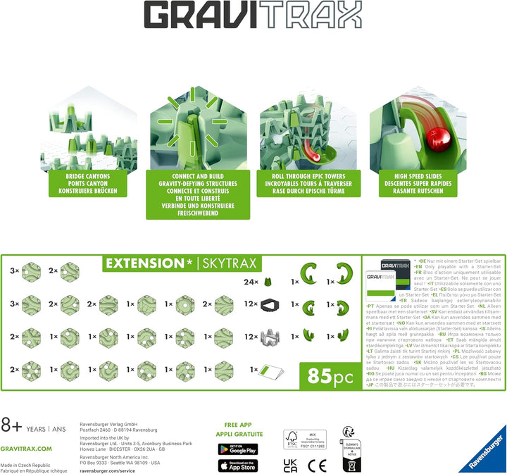 Ravensbuger GraviTrax Extension Skytrax - GraviTrax Erweiterung für Ihre spektakulären Kugelbahnen -