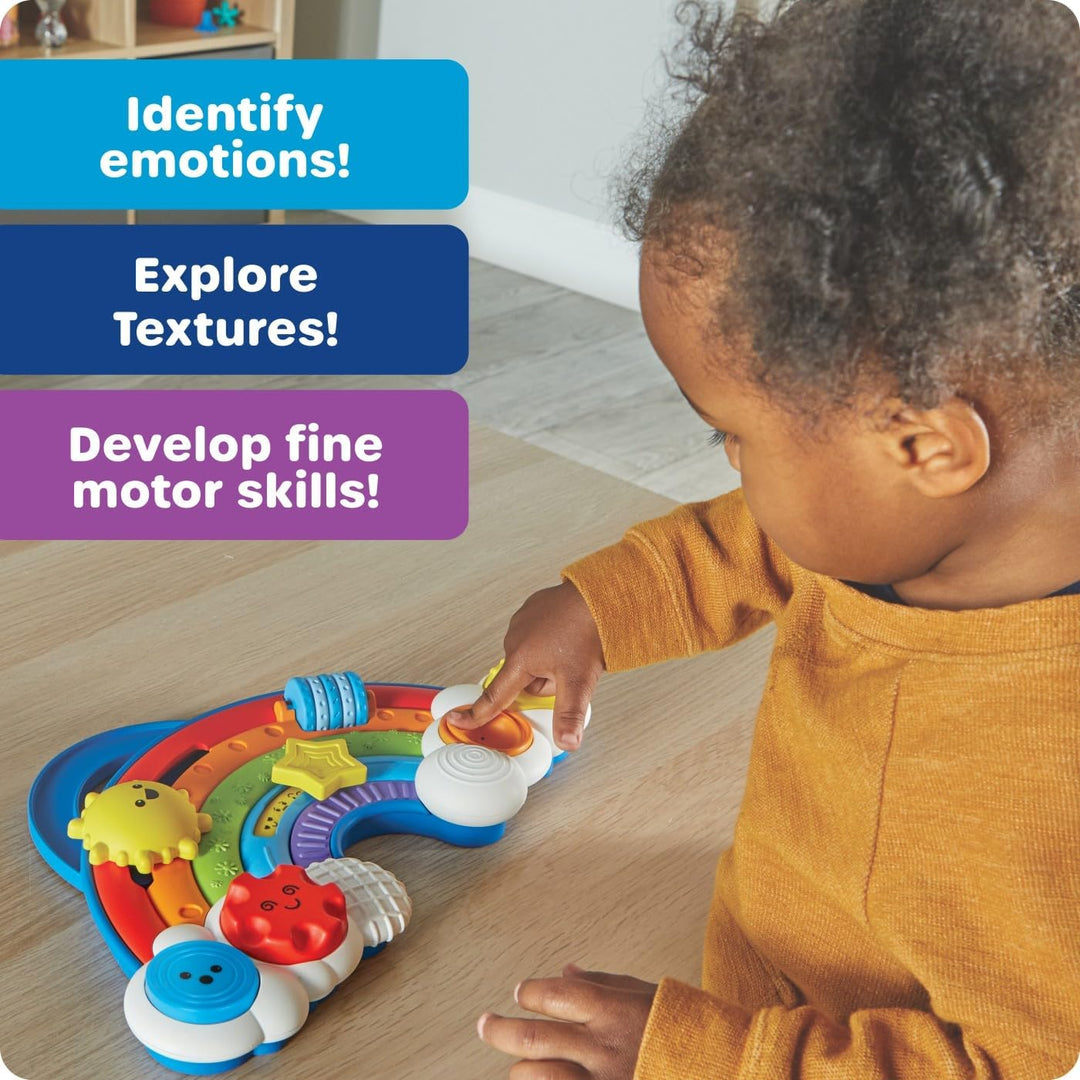Learning Resources Regenbogen-Beschäftigungsbrett, sensorisches Lernspielzeug ab 18 Monaten, fördert