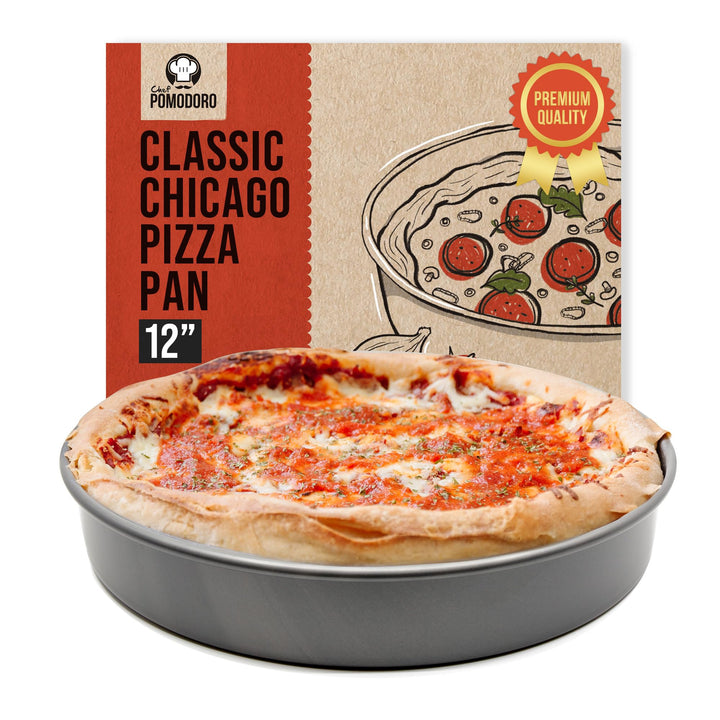 Chef Pomodoro Pizzablech – Pizzapfanne - Pizza Backblech – Pizza Blech – Pizza Pan – Chicago Style P