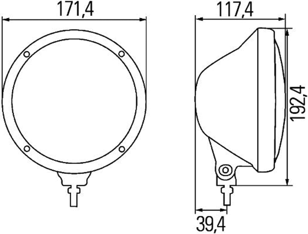HELLA - Halogen-Fernscheinwerfer - Rallye 3003 Compact - E1 1902/SAE/ECE-R112 - 12/24V - 1F3 010 119