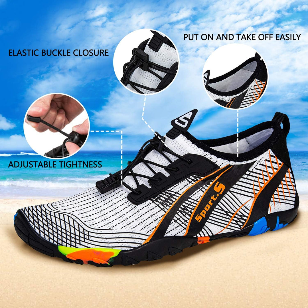 WateLves Strandschuhe Damen Herren Wasserschuhe Badeschuhe Unisex Atmungsaktiv Leicht Barfussschuhe