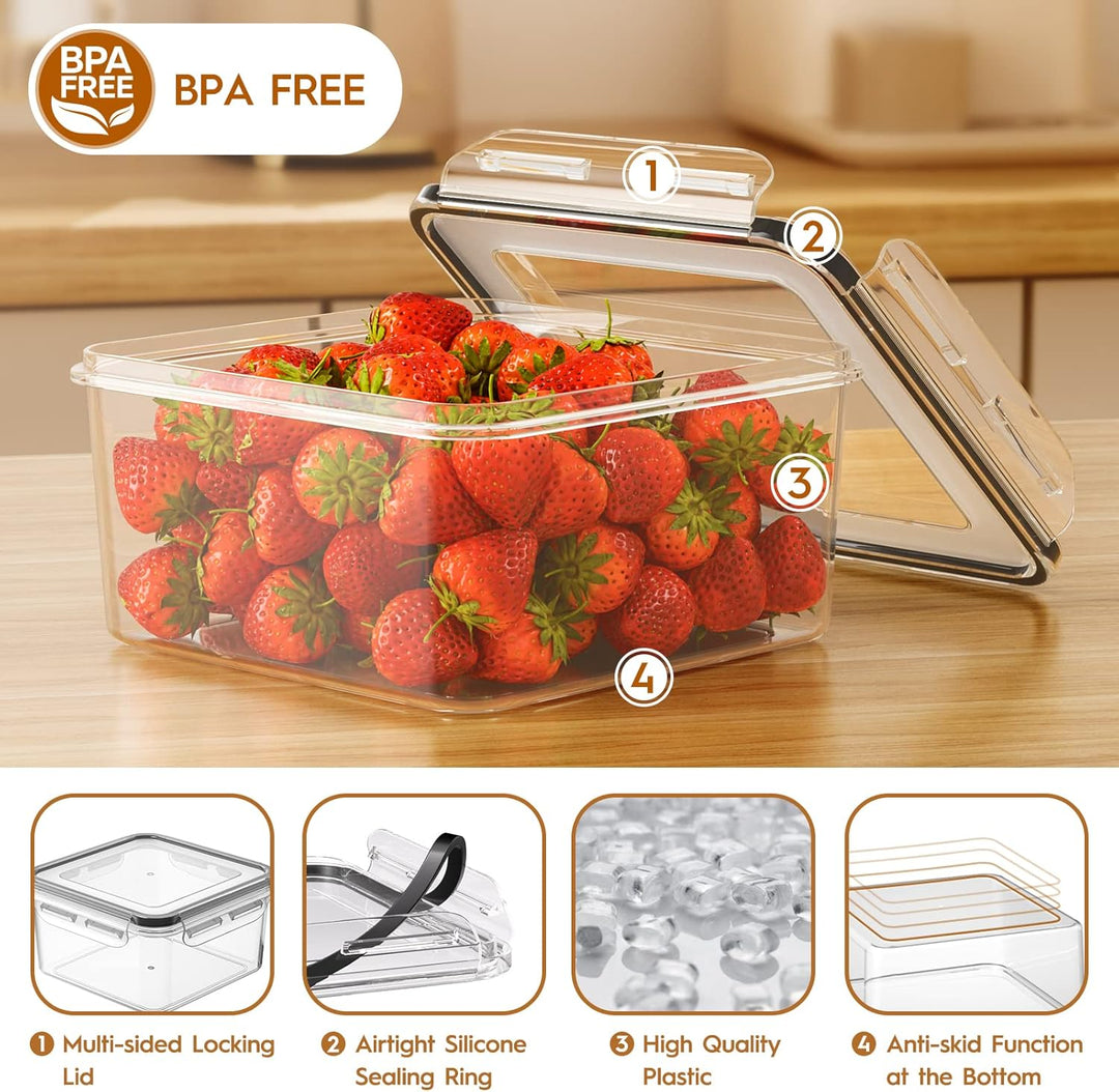 Frischhaltedosen mit Deckel, 40 Teile Vorratsdosen Set (20 Behälter & 20 Deckel),Meal Prep Boxen, Au