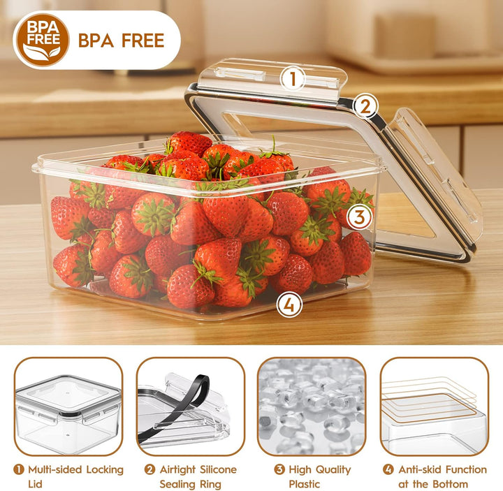 Frischhaltedosen mit Deckel, 40 Teile Vorratsdosen Set (20 Behälter & 20 Deckel),Meal Prep Boxen, Au