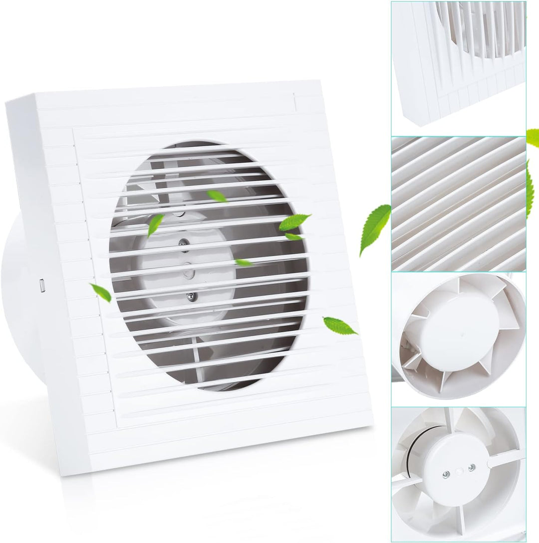 Badlüfter 100mm, Badezimmerlüfter Lüfter für Effiziente Belüftung Leiser Betrieb Ventilator, für Küc