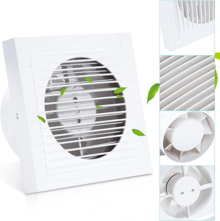 Badlüfter 100mm, Badezimmerlüfter Lüfter für Effiziente Belüftung Leiser Betrieb Ventilator, für Küc