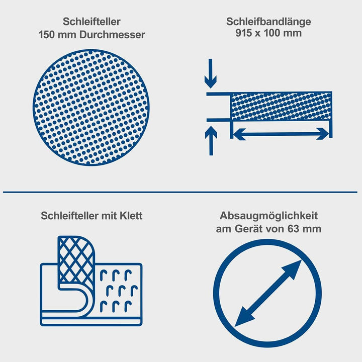 Scheppach Band -&amp; Tellerschleifer BTS800 Bandschleifer | 370W Leistung | Bandlänge 715mm - Breite 10