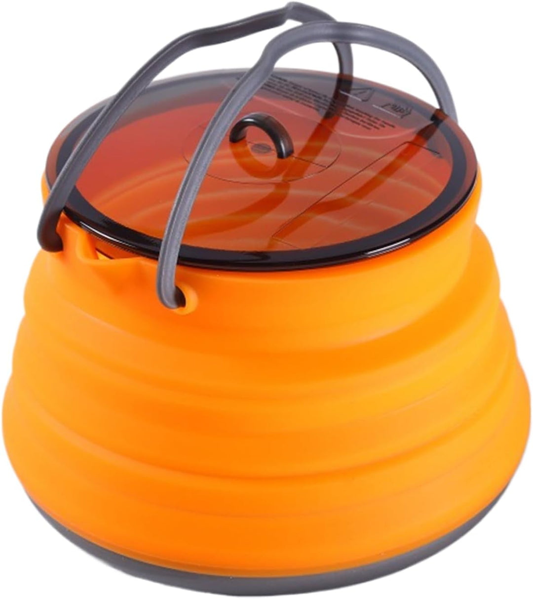 Silikon-Camping-Kochtopf, faltbarer Kaffeekessel, 1,5 l Wasserbehälter mit grossem Fassungsvermögen,