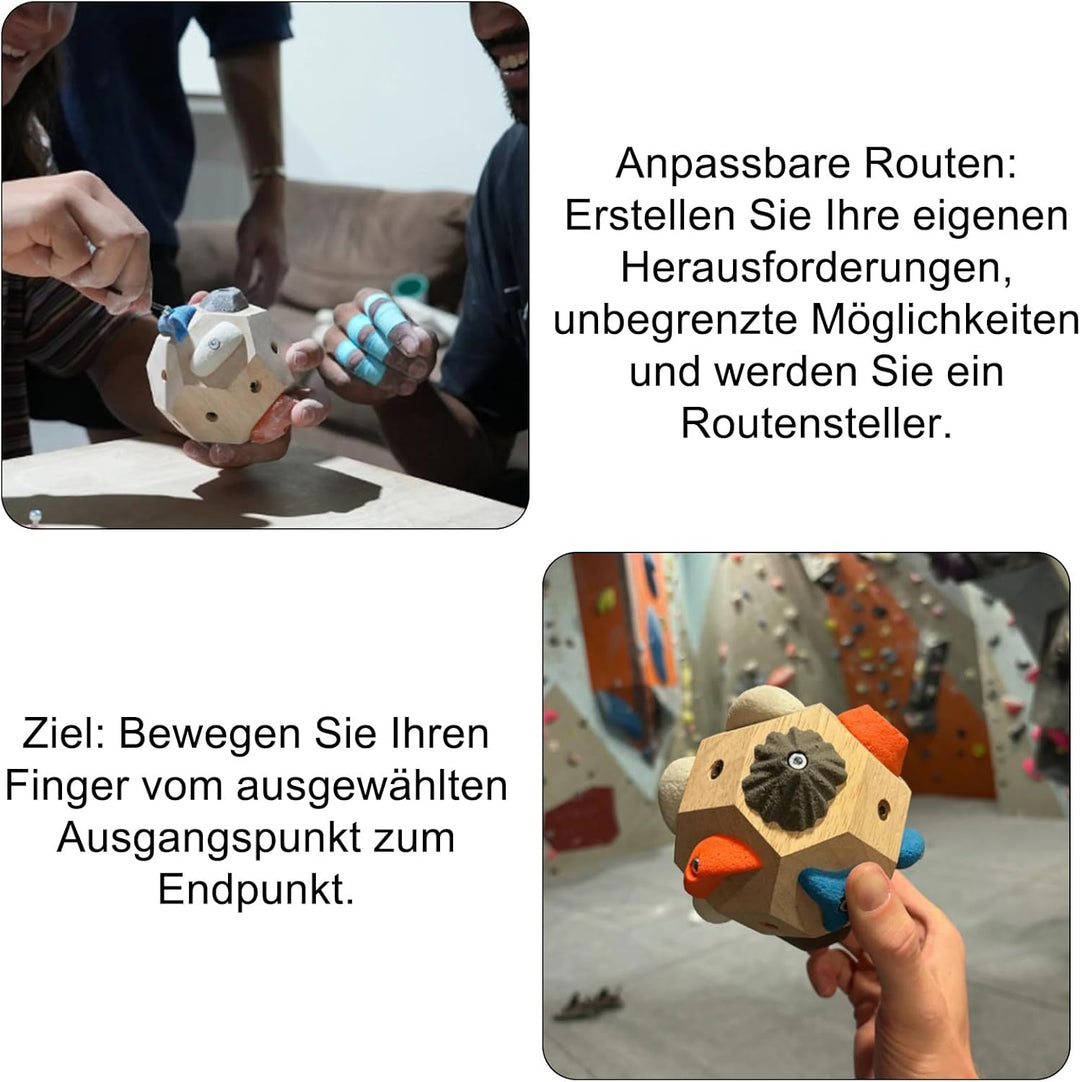 Handgefertigter Klettertrainingsblock - 3D Klettertrainingsball, Trainingsbälle für Handkraft und Fi