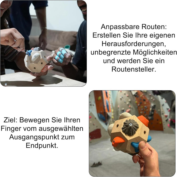 Handgefertigter Klettertrainingsblock - 3D Klettertrainingsball, Trainingsbälle für Handkraft und Fi