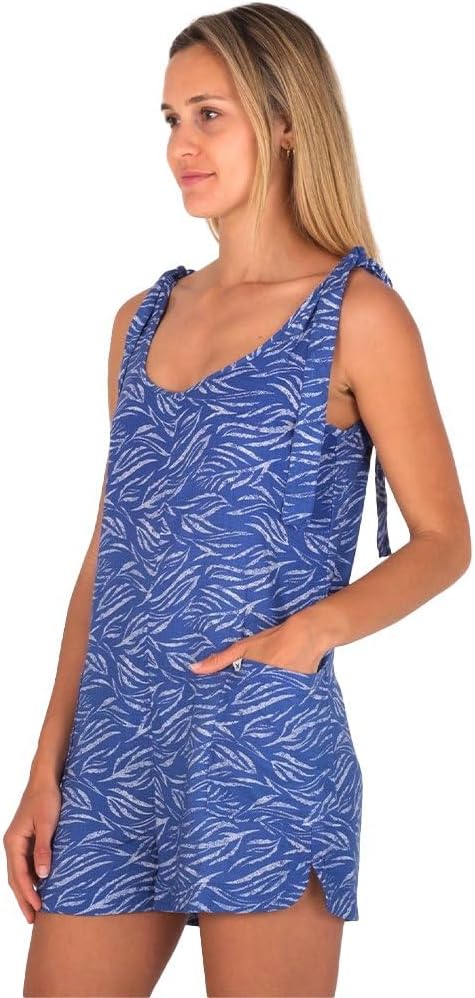 Hurley Damen Everyday Tie Romper Lässige Hose M Blue Coral, M Blue Coral