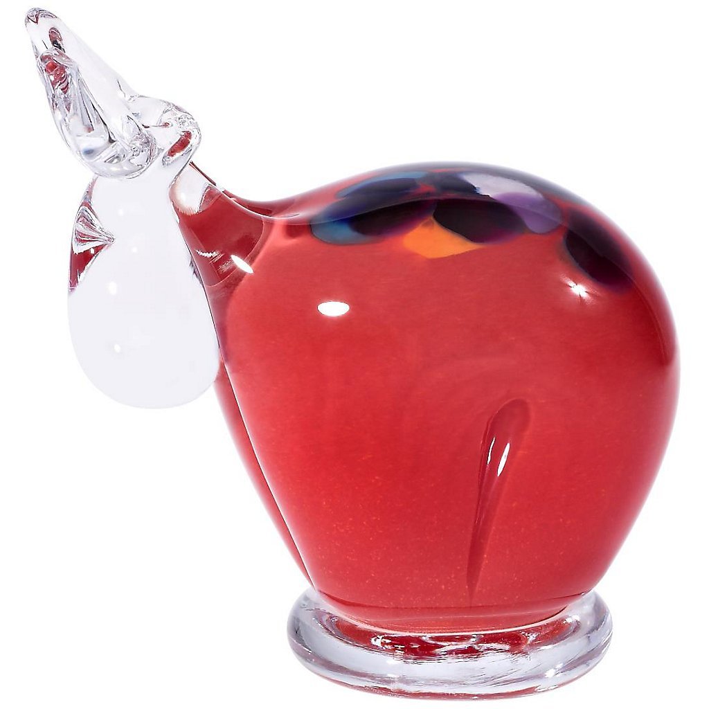 CRISTALICA Glasfigur Elch rot 12cm
