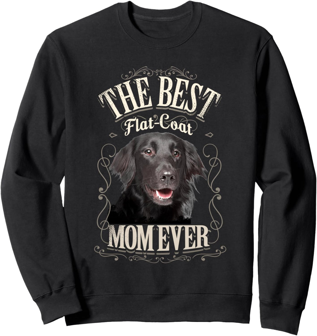 Best Flat Coat Mom Ever Flat Coated Retriever Vintage Frau Sweatshirt