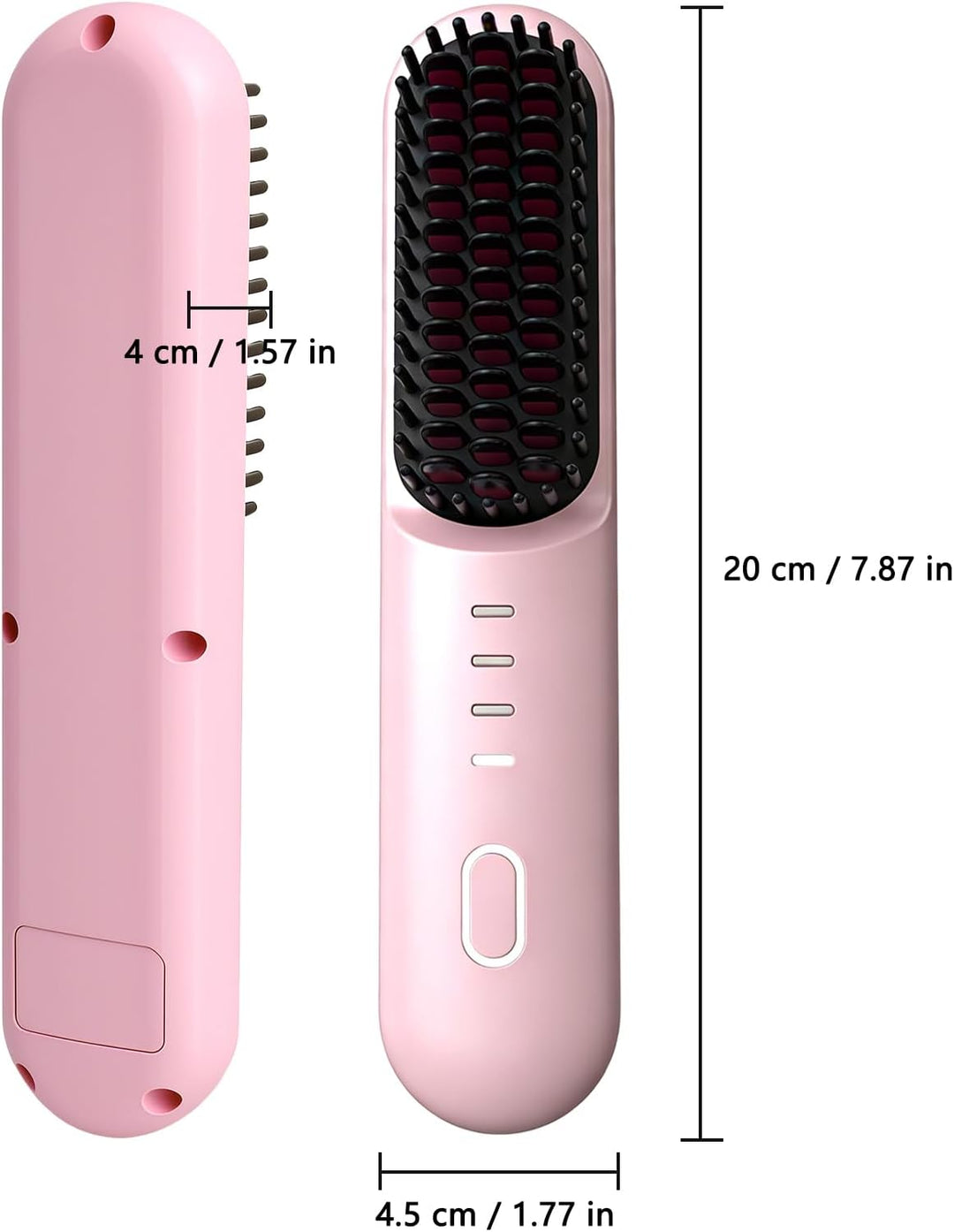 HENGBIRD Kabellose Glättbürste Pink Edition – 3-in-1 Haarglätter Bürste Zum Glätten, Locken & Pflege