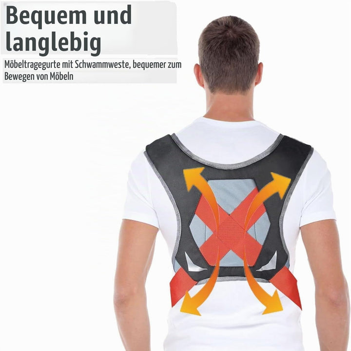 Tragegurte Umzug Kit Tragegurt für 2 Personen mit Schwamm-Weste, Multifunktionaler Hebegurt für Möbe